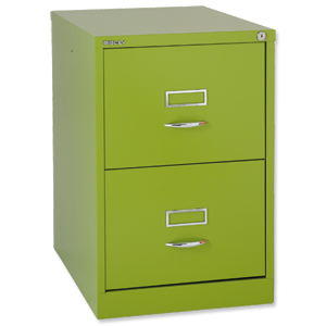 Bisley GLO BS2C Filing Cabinet 2-Drawer H711mm Green Ref BS2C Lime