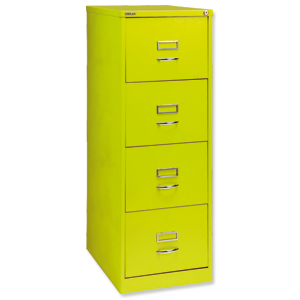 Bisley GLO BS4C Filing Cabinet 4-Drawer H1321mm Green Ref BS4C Lime