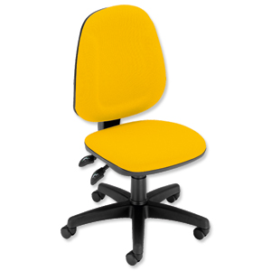 GLO Trexus Plus Chair High Back H500mm Seat W460xD450xH440-570mm Lemon