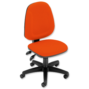 GLO Trexus Plus Chair High Back H500mm Seat W460xD450xH440-570mm Orange