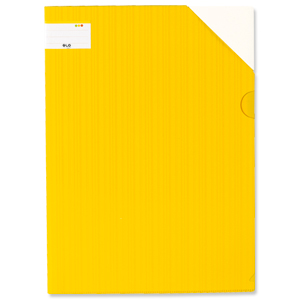 GLO Slip File Corner Lock Lemon Ref 3048-LEMON [Pack 12]