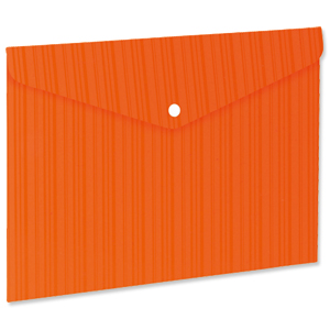 GLO Popper Wallets Polypropylene DL Orange [Pack 3]