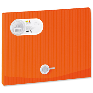 GLO Box File Polypropylene A4 Orange