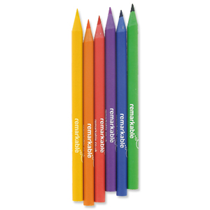 Remarkable Recycled Mini Colouring Pencils Assorted Ref 7041-6003-316 [Pack 6]