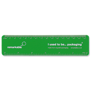 Remarkable Recycled Flexi Ruler 15cm Green Ref 7201-4103-503 [Pack 5]