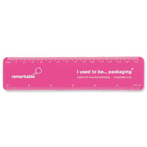 Remarkable Recycled Flexi Ruler 15cm Pink Ref 7201-4103-508 [Pack 5]