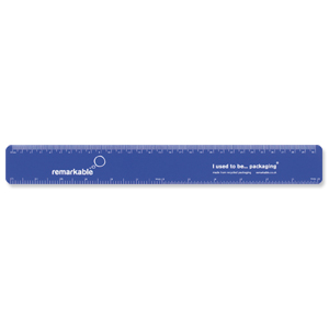 Remarkable Recycled Flexi Ruler 30cm Blue Ref 7201-4113-502 [Pack 5]