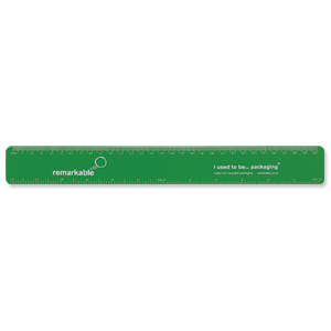 Remarkable Recycled Flexi Ruler 30cm Green Ref 7201-4113-503 [Pack 5]