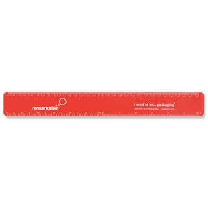Remarkable Recycled Flexi Ruler 30cm Red Ref 7201-4113-510 [Pack 5]