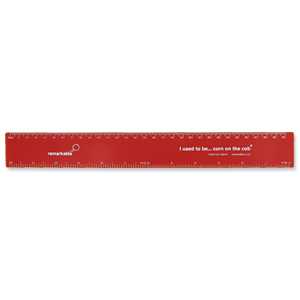 Remarkable Biodegradable Ruler 30cm Red Ref 7211-4110-010 [Pack 5]