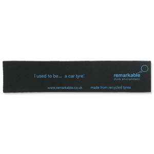 Remarkable Recycled Tyre Fringed Bookmark Black/Blue [Pack 5]