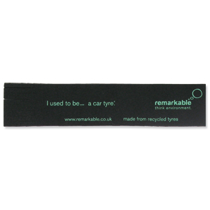 Remarkable Recycled Tyre Fringed Bookmark Black/Green [Pack 5]
