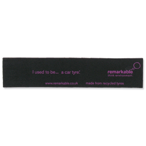 Remarkable Recycled Tyre Fringed Bookmark Black/Pink [Pack 5]