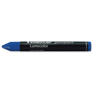 Staedtler 236 Lumocolor Omnigraph Marking Crayons Indelible Smudgeproof Blue Ref 2363 [Pack 12]