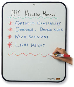 Bic Velleda Drywipe Board Double-sided Pre-drilled W440xH550mm Ref 1199024513