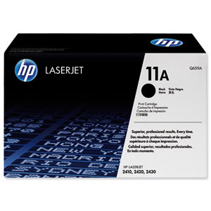 Hewlett Packard [HP] No. 11A Laser Toner Cartridge Page Life 6000pp Black Ref Q6511A