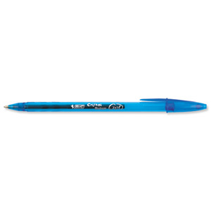 Bic Cristal V2 Rollerball Pen Gel Ink 0.7mm Tip 0.5mm Line Blue Ref 8438852 [Pack 20]