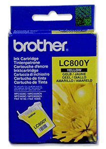 Brother Inkjet Cartridge Page Life 400pp Yellow [for MFC3200C] Ref LC800Y