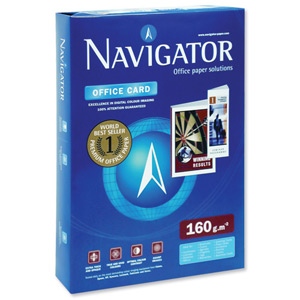 Navigator Office Premium Card High Quality 160gsm A4 Bright White Ref NOC1600001 [250 Sheets]
