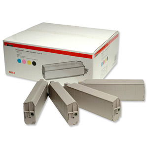 OKI Laser Toner Cartridge Rainbow for C9300 500 Ref 01101101 [Pack 4]