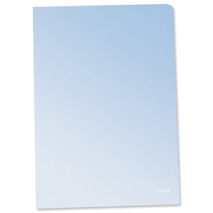 Esselte Copy-safe Folder Plastic Cut Flush A4 Clear Ref 54830/54832 [Pack 100]
