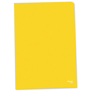 Esselte Copy-safe Folder Plastic Cut Flush A4 Yellow Ref 54842 [Pack 100]