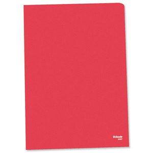 Esselte Copy-safe Folder Plastic Cut Flush A4 Red Ref 54833/54834 [Pack 100]