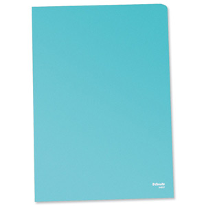 Esselte Copy-safe Folder Plastic Cut Flush A4 Blue Ref 54835/54837 [Pack 100]