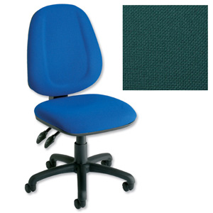 Trexus Plus High Back Chair Permanent Contact W460xD450xH480-590mm Backrest H520mm Pyra Green