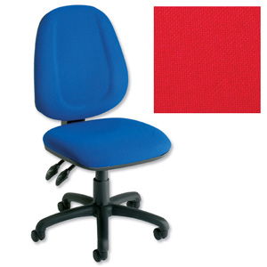 Trexus Plus High Back Chair Permanent Contact W460xD450xH480-590mm Backrest H520mm Pyra Red