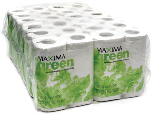 Maxima Green Toilet Roll 2-Ply 320 Sheets White Ref VMA320 [Pack 36]