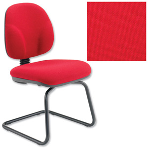 Trexus Plus Cantilever Visitors Chair Back H400mm W460xD450xH430mm Pyra Red