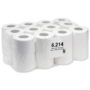 Enigma Centre-feed Roll Hand Towel Mini Single Ply 130m White Ref VMAX4681 [Pack 12]