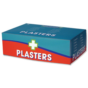 Wallace Cameron First-Aid Kit Blue Detectable Plasters 3 Assorted Sizes Oblong Ref 1214037 [Pack 150]