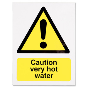 Stewart Superior Catering Sign Caution Very Hot Self Adhesive Vinyl W150xH200mm Ref CS006SAV
