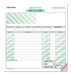 Sigma Invoice Set Business Form 2 Part Set 215x203mm Ref SI2 [Pack 50]