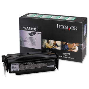 Lexmark Laser Toner Cartridge Return Program Page Life 6000pp Black [for T430] Ref 0012A8420