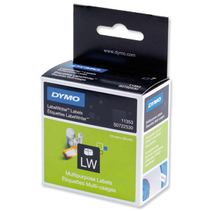 Dymo LabelWriter Labels Multipurpose 24x12mm Ref 11353 S0722530 [Pack 1000]