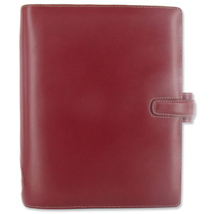 Filofax Cuban Personal Organiser Italian Leather for Refills A5 Red Ref 24872