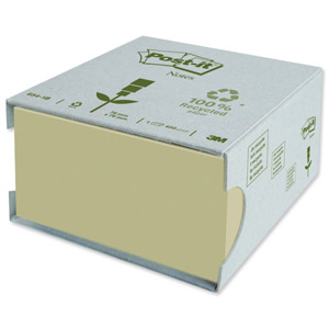 Post-it Note Cube Recycled 450 Sheets 76x76mm Pastel Green Ref 636-1CG