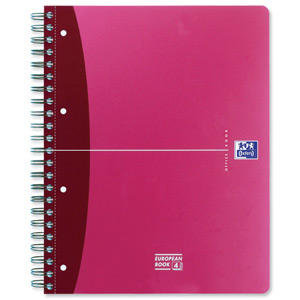 Oxford Office European Notebook Wirebound Punched Ruled 120pp 90gsm A4plus Assorted Ref N102509 [Pack 3]