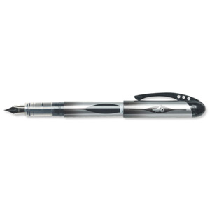 Bic Disposable Fountain Pen with Ink Window Iridium Nib Line 0.7mm Black Ref 847611 [Pack 12]