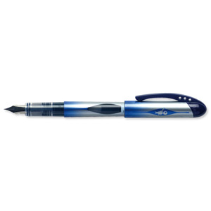 Bic Disposable Fountain Pen with Ink Window Iridium Nib Line 0.7mm Blue Ref 847610 [Pack 12]