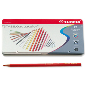 Stabilo Aquacolor Watercolour Pencils Lightfast Line Width 2.8mm Assorted Ref 1612-5 [Pack 12]