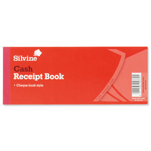 Silvine Receipt Book Counterfoil Chequebook-format 40 Receipts 76x203mm Ref 233 [Pack 36]