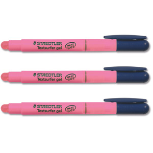 Staedtler Textsurfer Gel Highlighter Inkjet-safe Twist-action Line Width 3mm Pink Ref 264-23 [Pack 10]