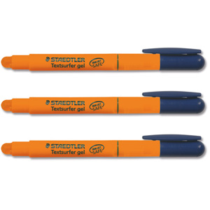 Staedtler Textsurfer Gel Highlighter Inkjet-safe Twist-action Line Width 3mm Orange Ref 264-4 [Pack 10]