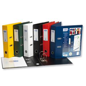 Elba Lever Arch File with Clear PVC Cover 70mm Spine A4 Assorted Ref 100082441 [Pack 10]