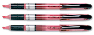 Stabilo Navigator Highlighter Water-based Soft-grip Slimline 1-4mm Line Pink Ref 545/56 [Pack 10]