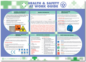 Wallace Cameron Health and Safety At Work Poster Laminated Wall-mountable W590xH420mm Ref 5405023